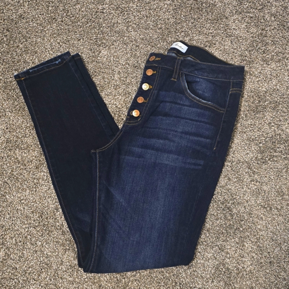KanCan Curvy Blue Skinny Jeans High-Waisted Fit